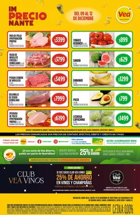 Catálogo Supermercados Vea en Altamira | Supermercados Vea Fresco Semanal. | 2024-12-02 - 2024-12-12