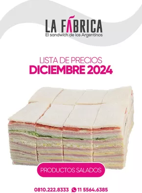 Catálogo La Fábrica en San Isidro (Buenos Aires) | Lista de precios diciembre 2024 | 2024-12-10T00:00:00-03:00 - 2025-01-01T23:59:00-03:00