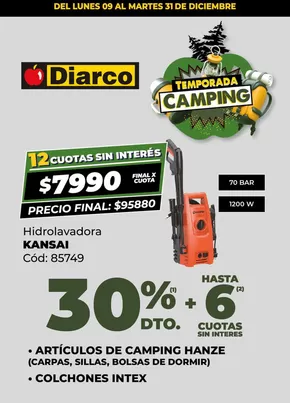 Catálogo Diarco en Recoleta | Diarco Especial Camping | 2024-12-09 - 2024-12-31