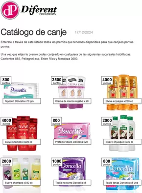 Catálogo Diferent Perfumerias | Catálogo de canje | 2024-12-17T00:00:00-03:00 - 2025-01-01T23:59:00-03:00