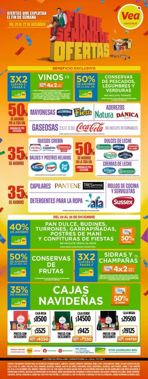 Catálogo Supermercados Vea | Supermercados Vea Fin de semana. | 2024-12-20T00:00:00-03:00 - 2024-12-22T23:59:00-03:00