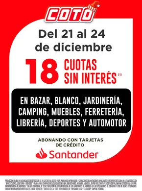 Catálogo Coto en Rincon De Milberg | Coto Afiche Santander | 2024-12-21T00:00:00-03:00 - 2025-01-04T23:59:00-03:00