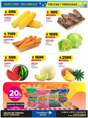 Catálogo Carrefour Maxi en Córdoba | OFERTAS FRUTAS Y VERDURAS | 2024-12-23T00:00:00-03:00 - 2024-12-30T23:59:00-03:00