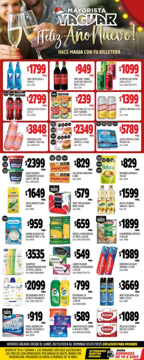 Catálogo Supermercados Yaguar | Ofertas principales para todos los cazadores de gangas | 2024-12-30T00:00:00-03:00 - 2025-01-04T23:59:00-03:00