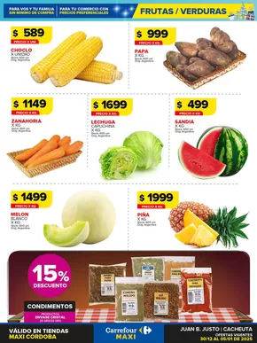 Catálogo Carrefour Maxi | OFERTAS FRUTAS Y VERDURAS | 2024-12-30T00:00:00-03:00 - 2025-01-06T23:59:00-03:00