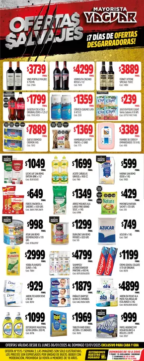 Catálogo Supermercados Yaguar en La Paternal | Ofertas principales para todos los cazadores de gangas | 2025-01-13T00:00:00-03:00 - 2025-01-19T23:59:00-03:00