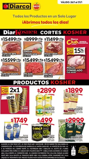 Catálogo Diarco en Corrientes | Diarco Ofertas Kosher | 2025-01-26T00:00:00-03:00 - 2025-02-01T23:59:00-03:00