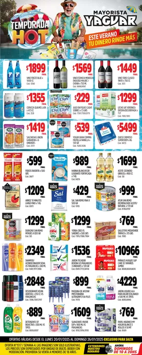 Catálogo Supermercados Yaguar en Salta | Grandes descuentos en productos seleccionados | 2025-01-27T00:00:00.000Z - 2025-02-01T00:00:00.000Z