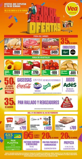 Catálogo Supermercados Vea en Córdoba | Supermercados Vea Fin de semana. | 2025-01-31T00:00:00.000Z - 2025-02-02T00:00:00.000Z